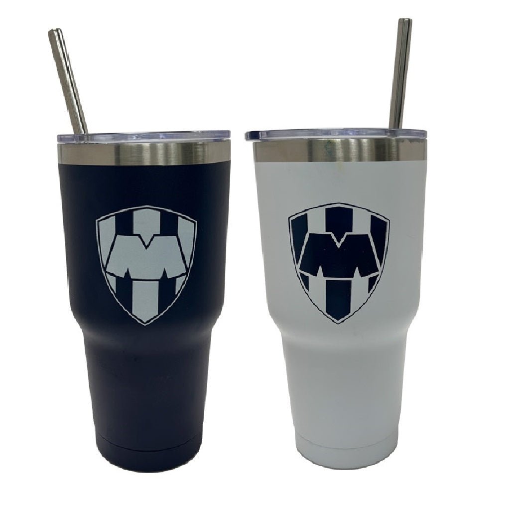 Gamedays Gear La Liga MX 30 Oz. Double Wall SS Tumbler with SS Straw 2 Pack LLMX - SS30 - 001 - 7004