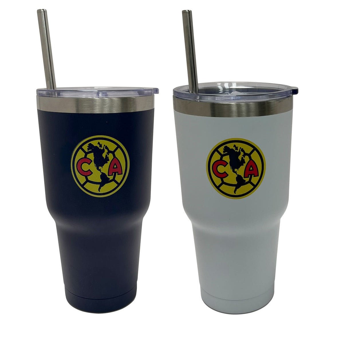 Gamedays Gear La Liga MX 30 Oz. Double Wall SS Tumbler with SS Straw 2 Pack LLMX - SS30 - 001 - 7001