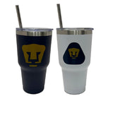 Gamedays Gear La Liga MX 30 Oz. Double Wall SS Tumbler with SS Straw 2 Pack LLMX - SS30 - 001 - 7005