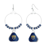 Gamedays Gear La Liga MX Fancy Beaded Hoop Earring with Team Logo Charm LLMX - E039 - 7005