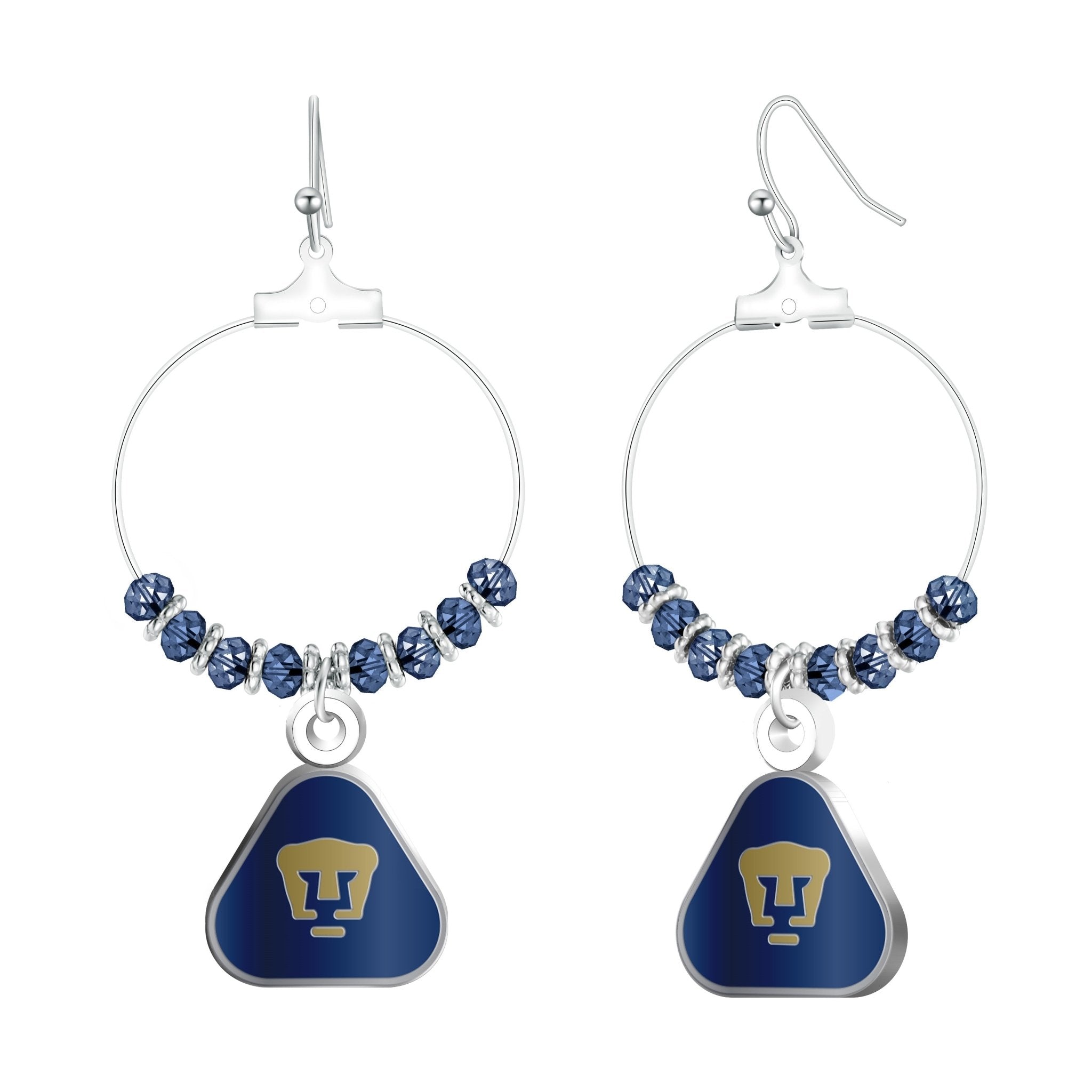 Gamedays Gear La Liga MX Fancy Beaded Hoop Earring with Team Logo Charm LLMX - E039 - 7005