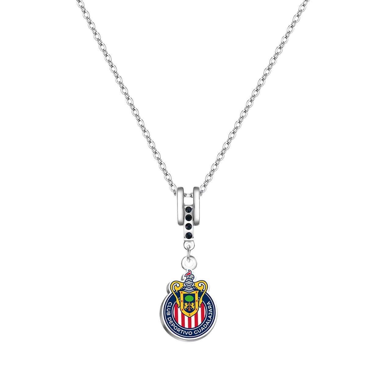 Gamedays Gear La Liga MX Rhine Stone Pendant with Charm Logo 18" + 2" Extension Necklace LLMX - N015 - 7002