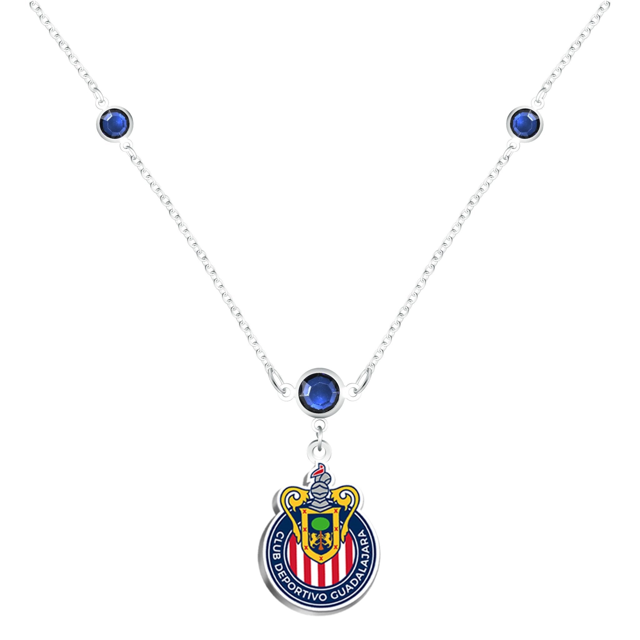 Gamedays Gear La Liga MX Three Faceted Disc Bead Charm Logo 18" + 2" Extension Necklace LLMX - N022 - 7002
