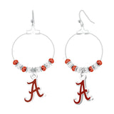 Gamedays Gear NCAA Beaded Hoop Earrings E039 - 4001