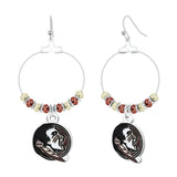 Gamedays Gear NCAA Beaded Hoop Earrings E039 - 4014