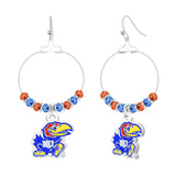 Gamedays Gear NCAA Beaded Hoop Earrings E039 - 4022