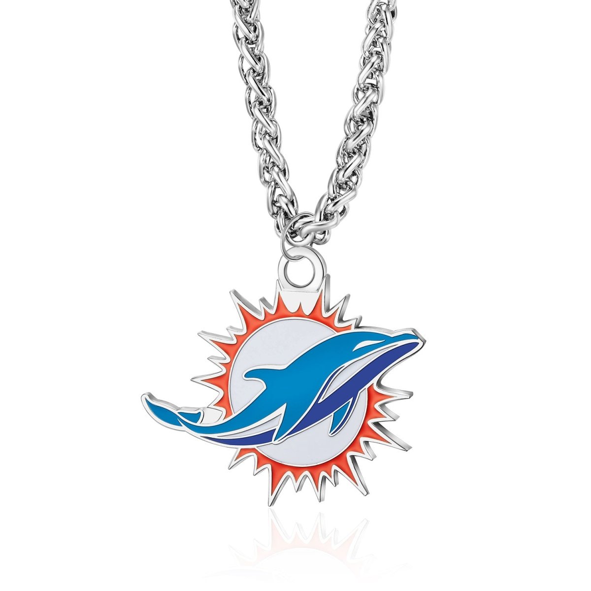 Gamedays Gear Miami Dolphins Primary Team Logo Necklace N010-1017-SI