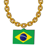 Gamedays Gear World Cup 2026 Country Flag Fan Chain Necklace with Flag Pendant JFCNP-024