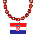 Gamedays Gear World Cup 2026 Country Flag Fan Chain Necklace with Flag Pendant JFCNP-041