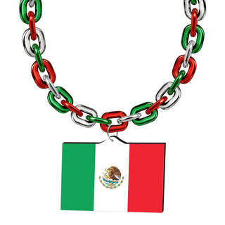 World Cup 2026 Mexico Flag Fan Chain Necklace