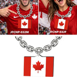 Gamedays Gear World Cup 2026 Country Flag Fan Chain Necklace with Flag Pendant JFCNP-190