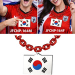 Gamedays Gear World Cup 2026 Country Flag Fan Chain Necklace with Flag Pendant JFCNP-190