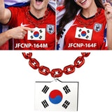 Gamedays Gear World Cup 2026 Country Flag Fan Chain Necklace with Flag Pendant JFCNP-190