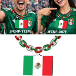 Gamedays Gear World Cup 2026 Country Flag Fan Chain Necklace with Flag Pendant JFCNP-190