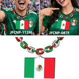 Gamedays Gear World Cup 2026 Country Flag Fan Chain Necklace with Flag Pendant JFCNP-190