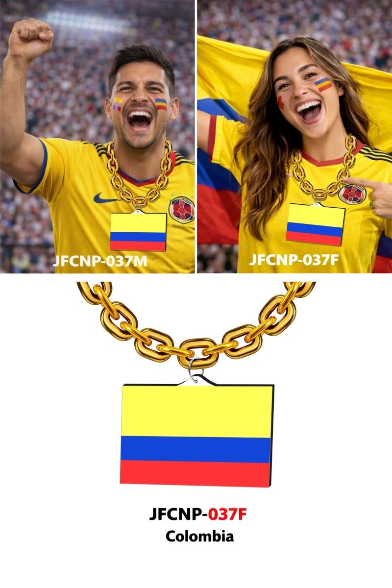 Gamedays Gear World Cup 2026 Country Flag Fan Chain Necklace with Flag Pendant JFCNP-190