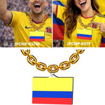 Gamedays Gear World Cup 2026 Country Flag Fan Chain Necklace with Flag Pendant JFCNP-190