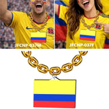 Gamedays Gear World Cup 2026 Country Flag Fan Chain Necklace with Flag Pendant JFCNP-190
