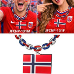 Gamedays Gear World Cup 2026 Country Flag Fan Chain Necklace with Flag Pendant JFCNP-190