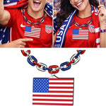 Gamedays Gear World Cup 2026 Country Flag Fan Chain Necklace with Flag Pendant JFCNP-190