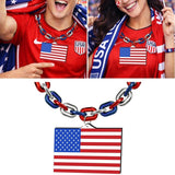 Gamedays Gear World Cup 2026 Country Flag Fan Chain Necklace with Flag Pendant JFCNP-190