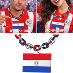 Gamedays Gear World Cup 2026 Country Flag Fan Chain Necklace with Flag Pendant JFCNP-190