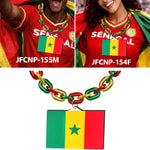 Gamedays Gear World Cup 2026 Country Flag Fan Chain Necklace with Flag Pendant JFCNP-190