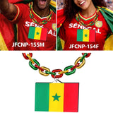 Gamedays Gear World Cup 2026 Country Flag Fan Chain Necklace with Flag Pendant JFCNP-190