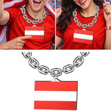 Gamedays Gear World Cup 2026 Country Flag Fan Chain Necklace with Flag Pendant JFCNP-190