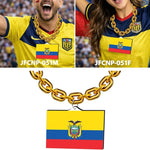 Gamedays Gear World Cup 2026 Country Flag Fan Chain Necklace with Flag Pendant JFCNP-190
