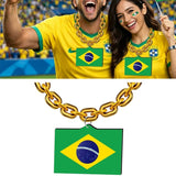 Gamedays Gear World Cup 2026 Country Flag Fan Chain Necklace with Flag Pendant JFCNP-190