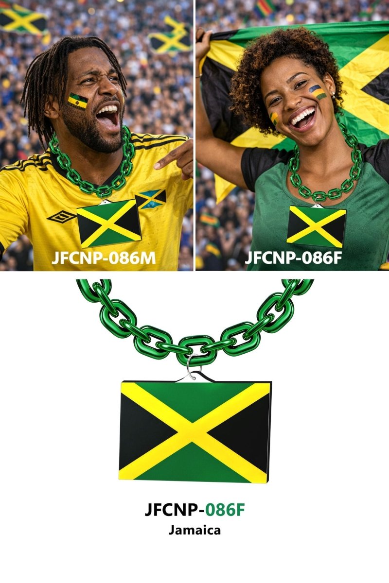 Gamedays Gear World Cup 2026 Country Flag Fan Chain Necklace with Flag Pendant JFCNP-190