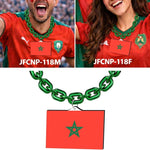 Gamedays Gear World Cup 2026 Country Flag Fan Chain Necklace with Flag Pendant JFCNP-190