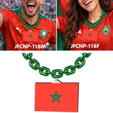 Gamedays Gear World Cup 2026 Country Flag Fan Chain Necklace with Flag Pendant JFCNP-190
