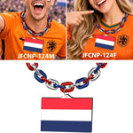 Gamedays Gear World Cup 2026 Country Flag Fan Chain Necklace with Flag Pendant JFCNP-190