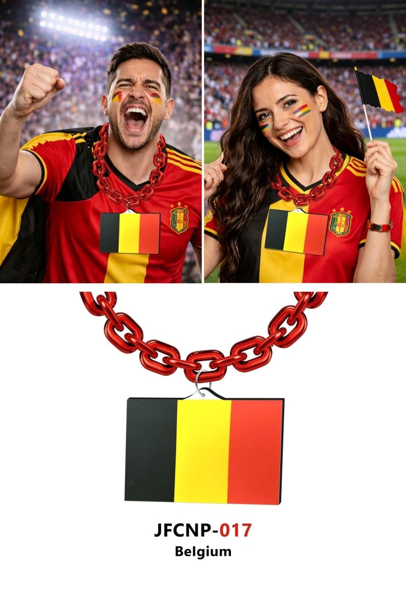 Gamedays Gear World Cup 2026 Country Flag Fan Chain Necklace with Flag Pendant JFCNP-190
