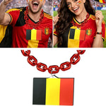 Gamedays Gear World Cup 2026 Country Flag Fan Chain Necklace with Flag Pendant JFCNP-190