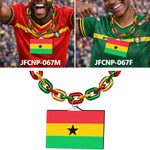 Gamedays Gear World Cup 2026 Country Flag Fan Chain Necklace with Flag Pendant JFCNP-190