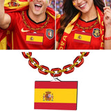 Gamedays Gear World Cup 2026 Country Flag Fan Chain Necklace with Flag Pendant JFCNP-190