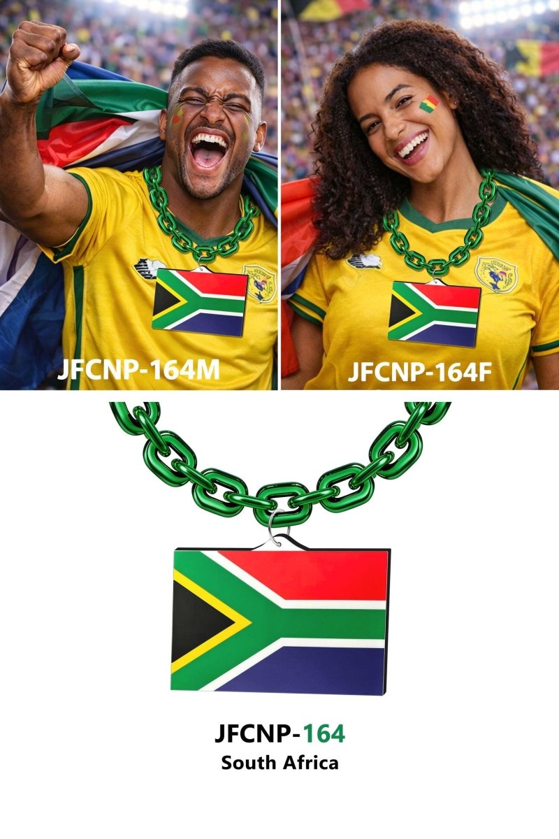 Gamedays Gear World Cup 2026 Country Flag Fan Chain Necklace with Flag Pendant JFCNP-190