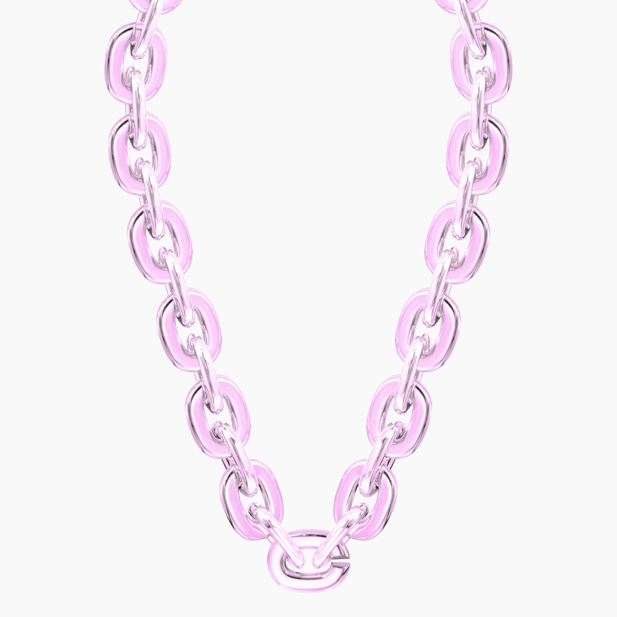 Jumbo Fan Chain Necklace - Gamedays Gear - Baby Pink