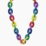 Jumbo Fan Chain Necklace - Gamedays Gear - Rainbow