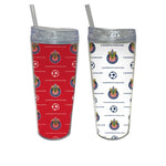Gamedays Gear La Liga MX 20 Oz. Double Wall Plastic Beverage Cup with Straw 2 Pack LLMX - BC001 - 7002
