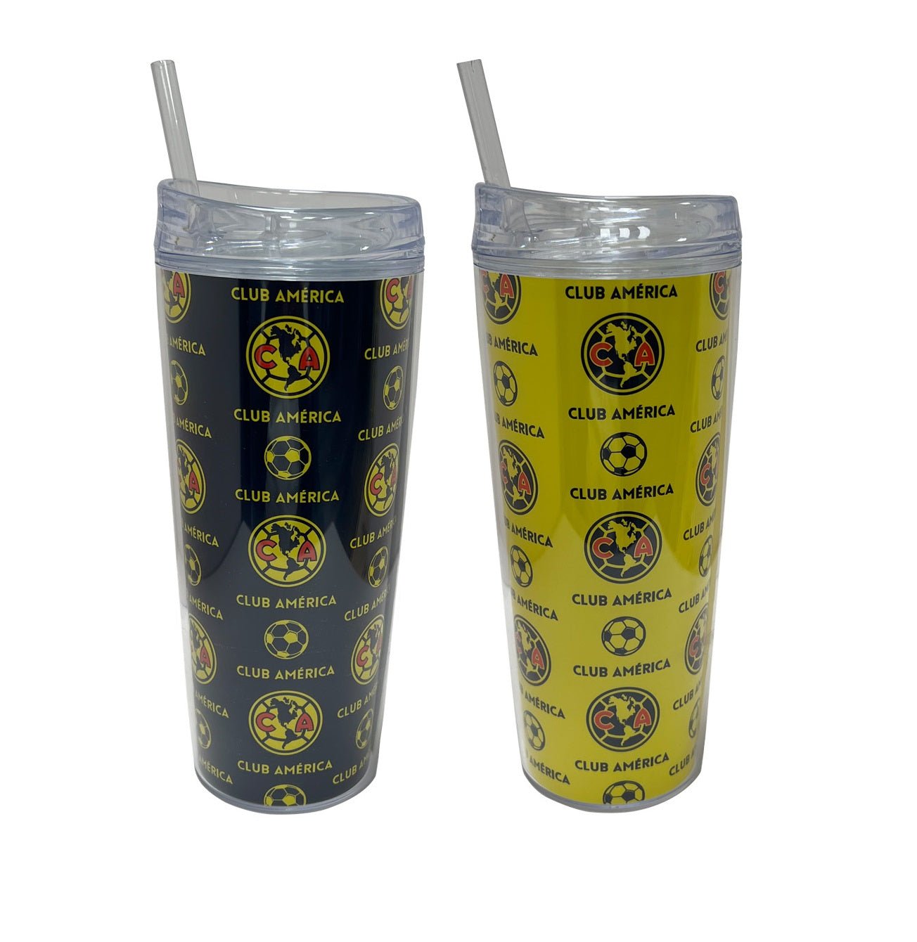 Gamedays Gear La Liga MX 20 Oz. Double Wall Plastic Beverage Cup with Straw 2 Pack LLMX - BC001 - 7001