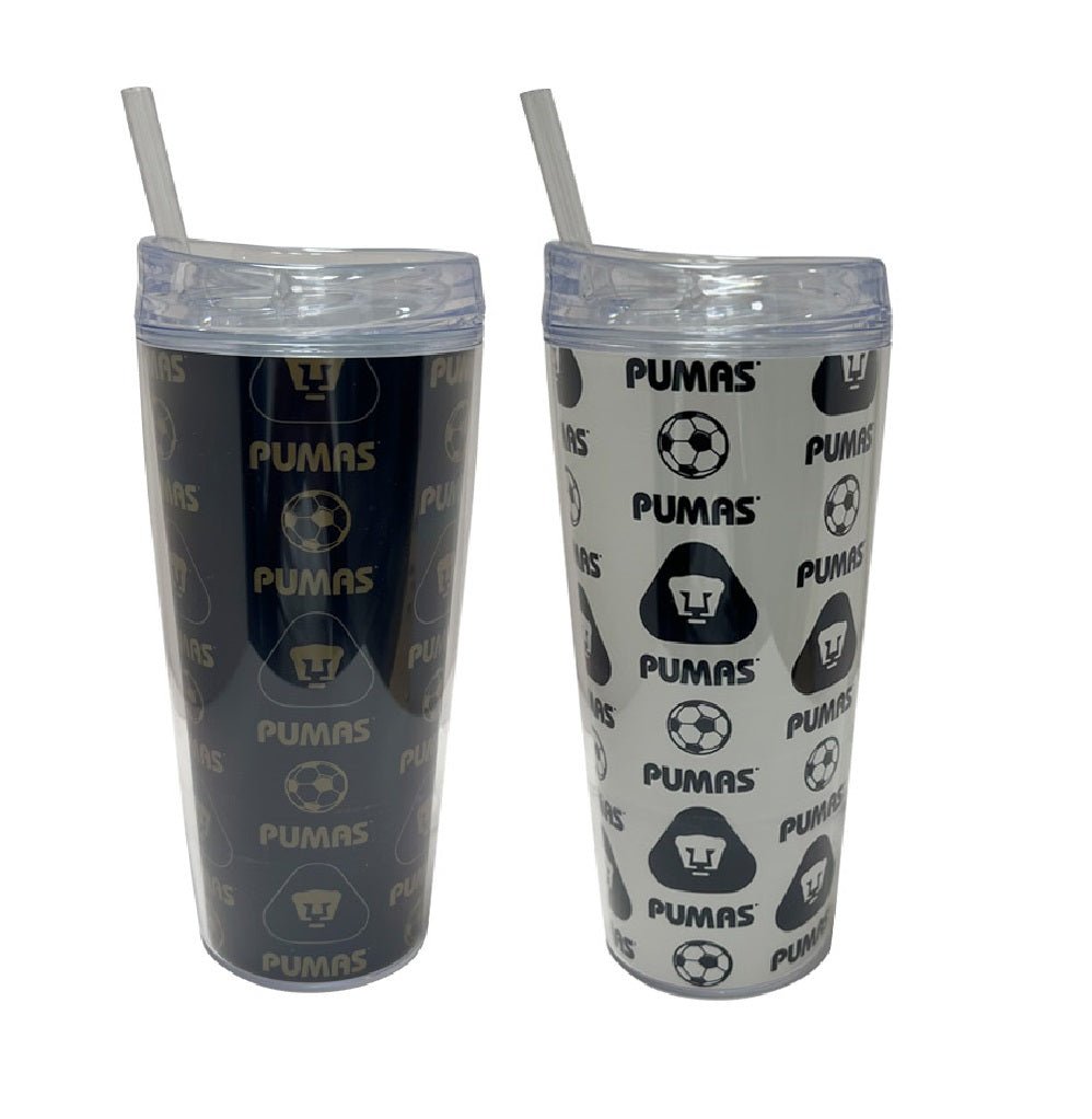 Gamedays Gear La Liga MX 20 Oz. Double Wall Plastic Beverage Cup with Straw 2 Pack LLMX - BC001 - 7005