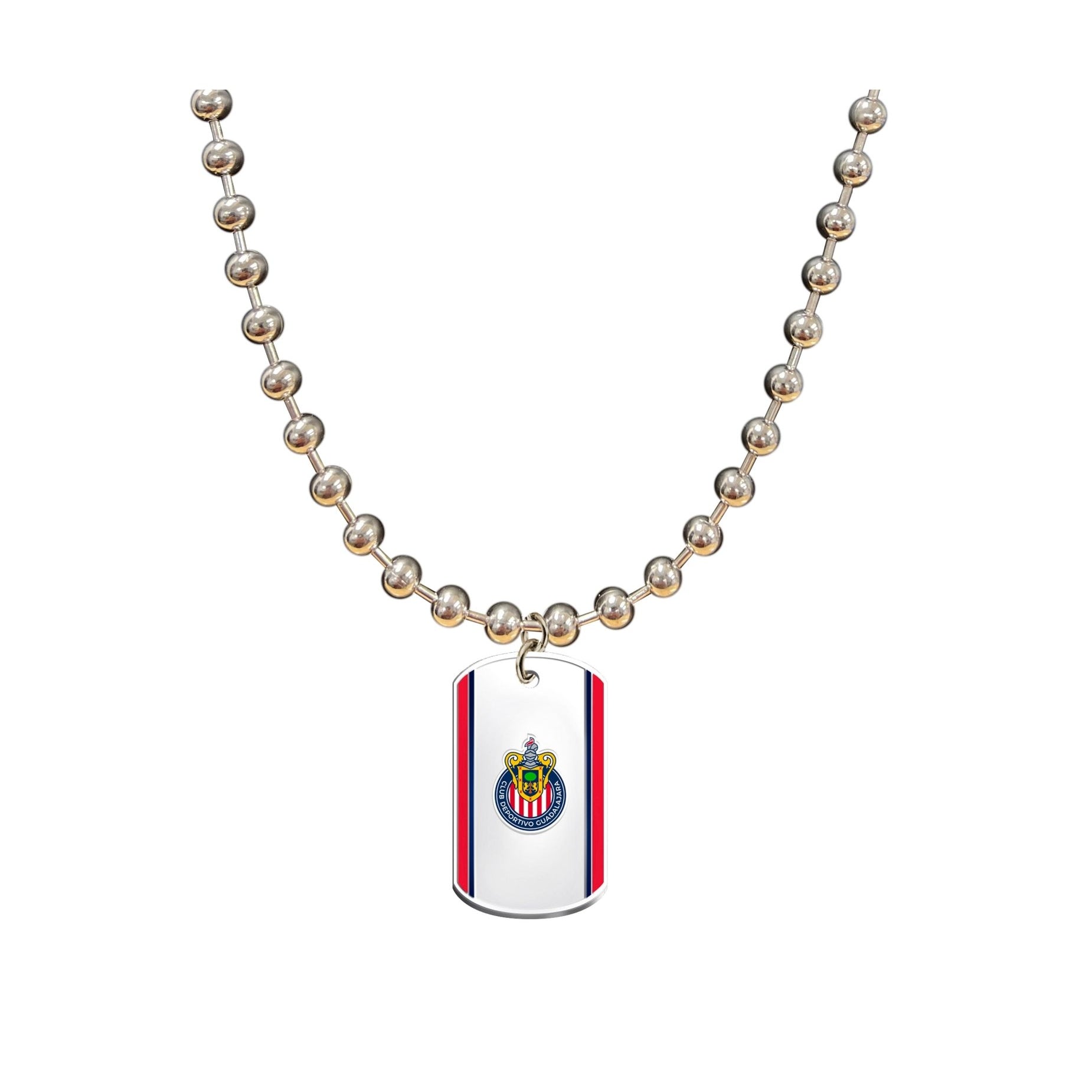 Gamedays Gear La Liga MX 6mm Ball Chain Dog Tag 30" Necklace LLMX - NT001 - 7002