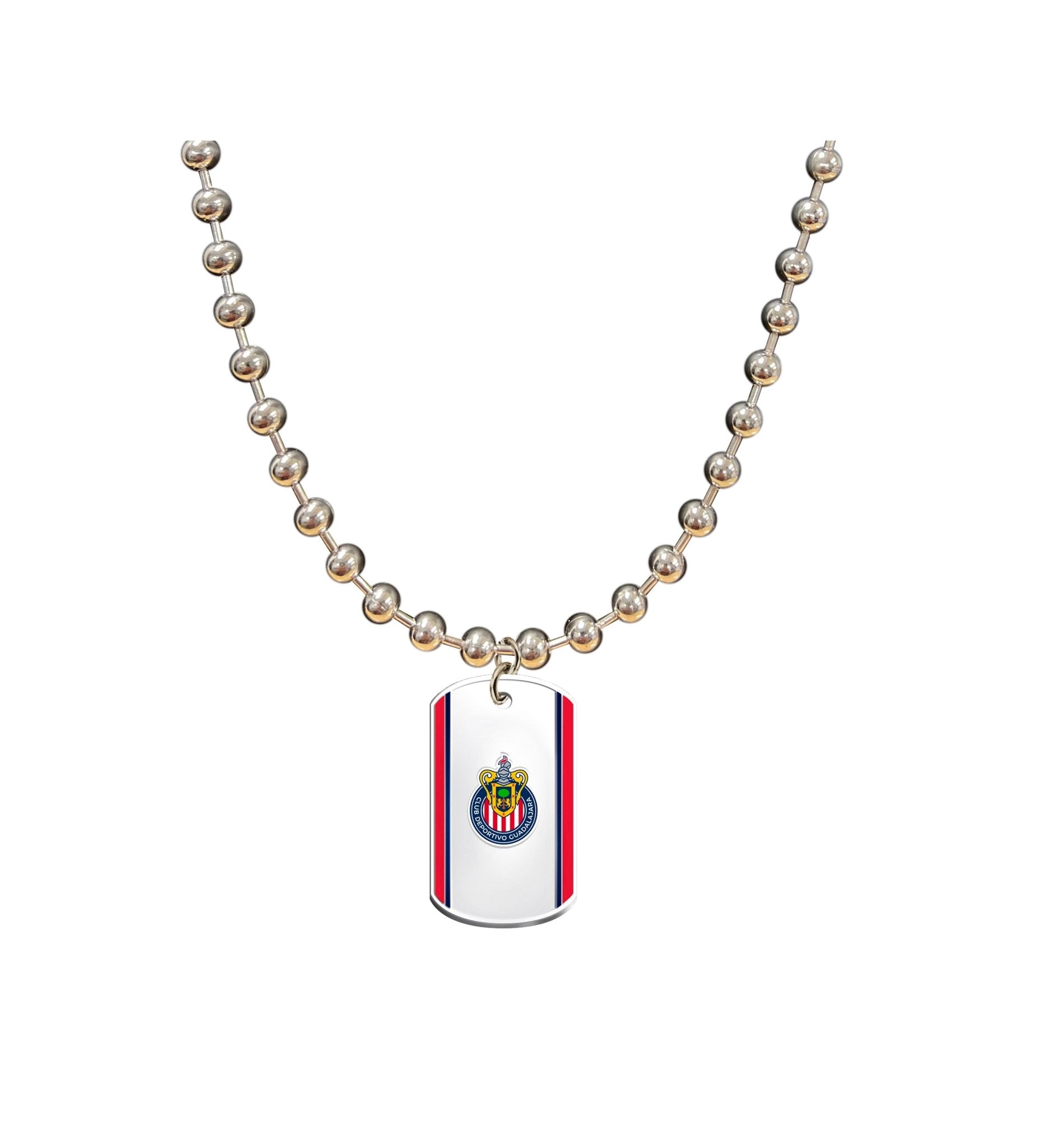 Gamedays Gear La Liga MX 6mm Ball Chain Dog Tag 30" Necklace LLMX - NT001 - 7002
