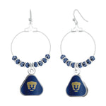 Gamedays Gear La Liga MX Fancy Beaded Hoop Earring with Team Logo Charm LLMX - E039 - 7005