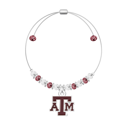 NCAA 2-Tone Bead Adjustable Bracelet - Gamedays Gear - Alabama Crimson Tide