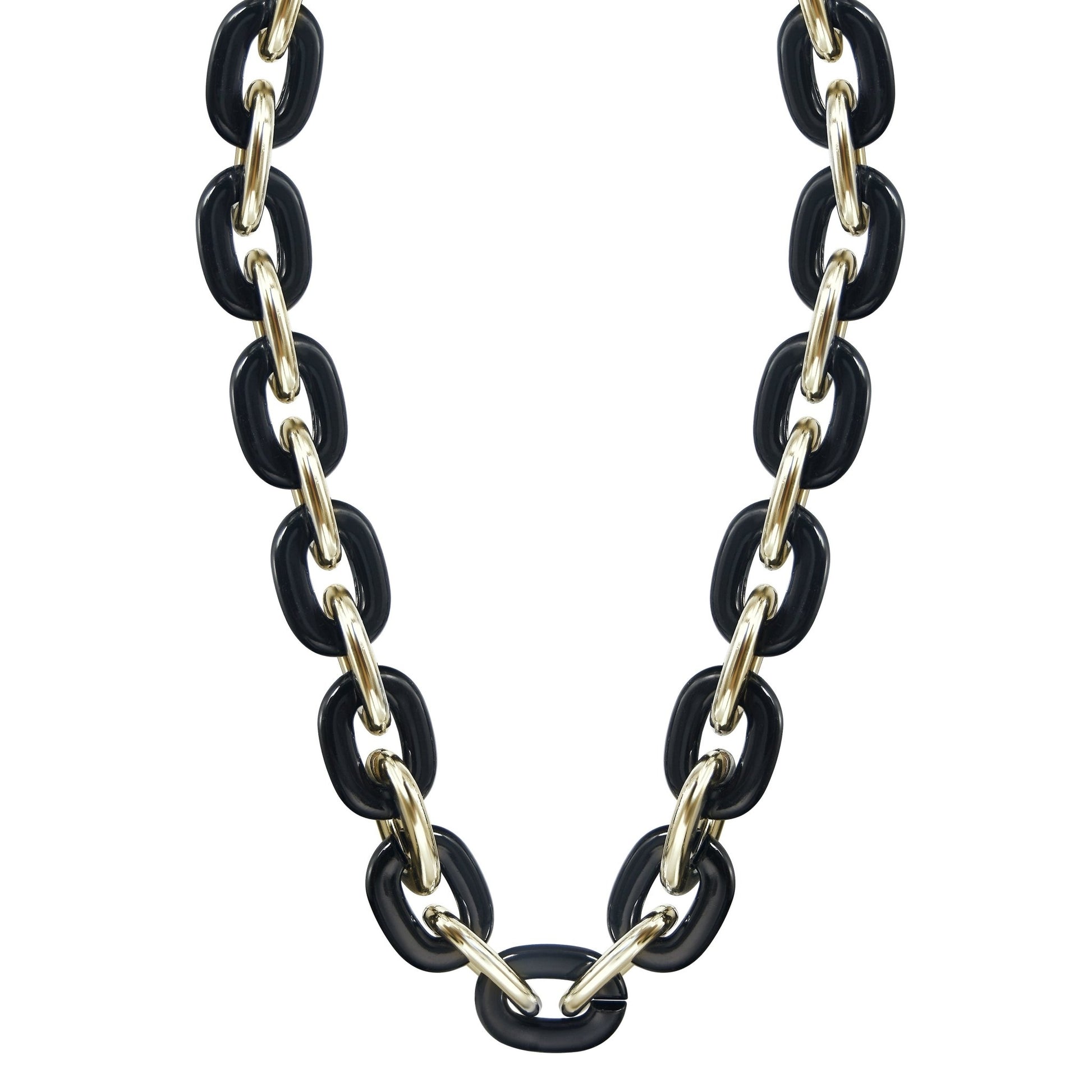 Jumbo Fan Chain Necklace - Gamedays Gear - Black / Light Gold